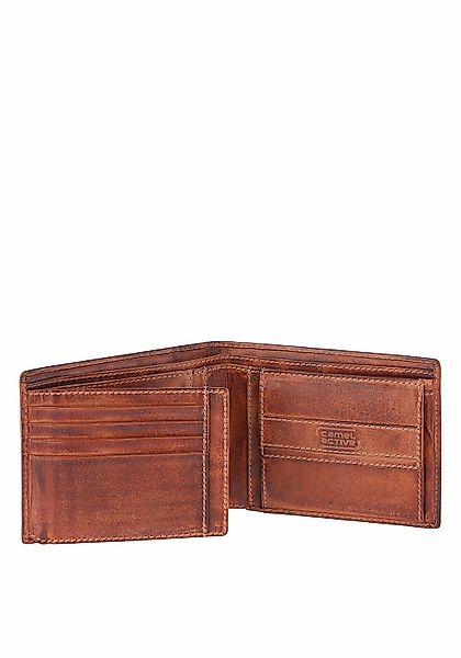 camel active Geldbörse "Melbourne" aus hochwertigem Rindsleder mit kernigen günstig online kaufen