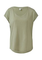 QS Kurzarmshirt T-Shirt Locker geschnittenes T-Shirt günstig online kaufen