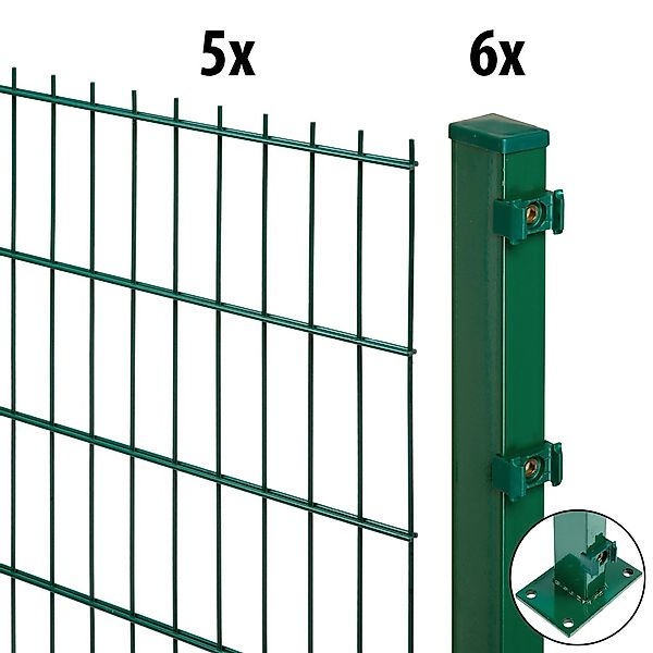 GARDEN 'N' MORE Doppelstabmattenzaun Excellent, (11-St), günstig online kaufen