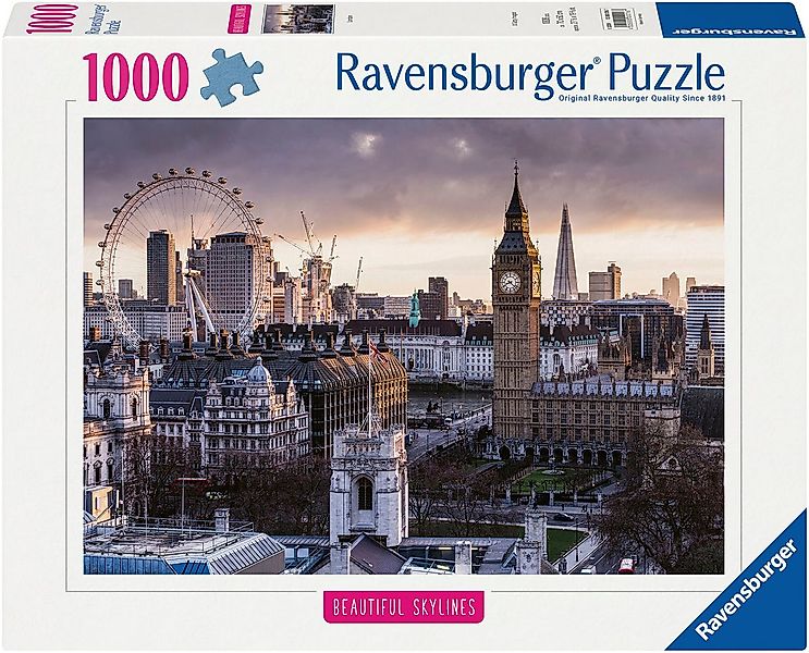 Ravensburger Puzzle Beautiful Skylines, London, 1000 Puzzleteile, Made in G günstig online kaufen