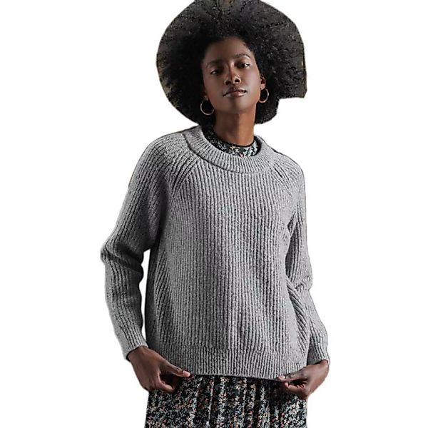 Superdry Freya Tweed Pullover S Light Grey Tweed günstig online kaufen