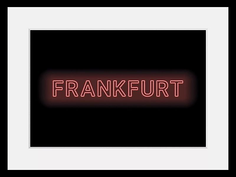 queence Bild »FRANKFURT LIGHTS«, Städte-Stadt-Deutschland-Schriftzug-Frankf günstig online kaufen