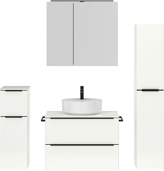 nobilia Badmöbel-Set "Alvene" vormontiert, mit Soft-Close, 4 Stk. tlg. günstig online kaufen