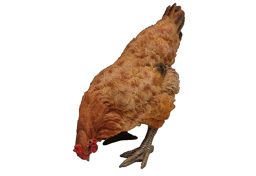 Fachhandel Plus Tierfigur Henne Huhn Trudi pickend lebensechte Gartenfigur, günstig online kaufen