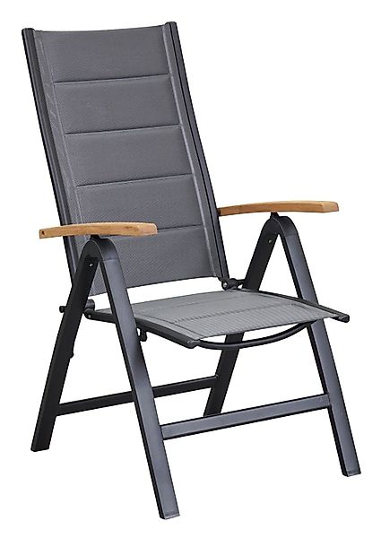 Outdoor Gartenstuhl UNICAMO, Aluminium, Schwarz, Anthrazit, günstig online kaufen