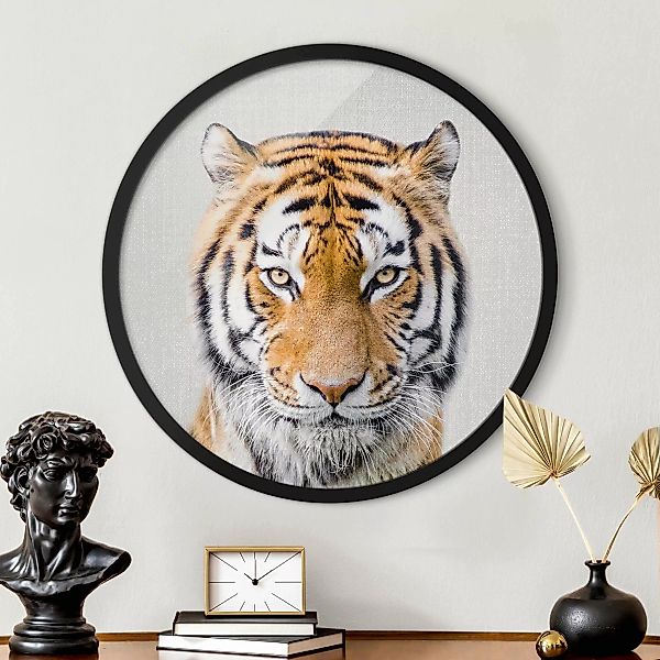 Rundes Gerahmtes Bild Tiger Tiago günstig online kaufen