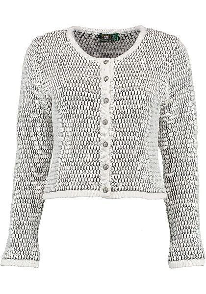 OS Trachten Strickjacke Qoriva Rundhalsausschnitt günstig online kaufen