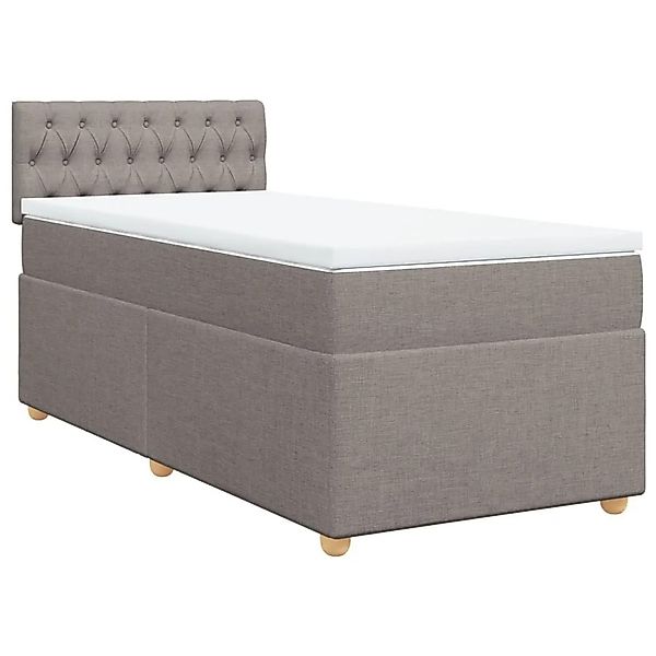 vidaXL Boxspringbett mit Matratze Taupe 80x200 cm Stoff 3288818 günstig online kaufen