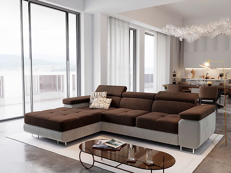 Masseno Ecksofa ELMA mit Schlaffunktion L-Form, günstig online kaufen