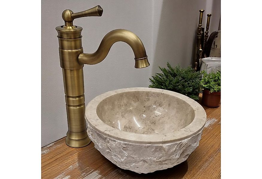 Kinaree Waschbecken Badezimmer Handwaschbecken Marmor natur, Jedes Stück ei günstig online kaufen