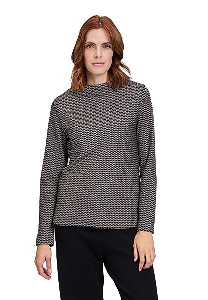 Betty&Co Kurzarmshirt Damen Casual-Shirt mit Wellenstruktur günstig online kaufen