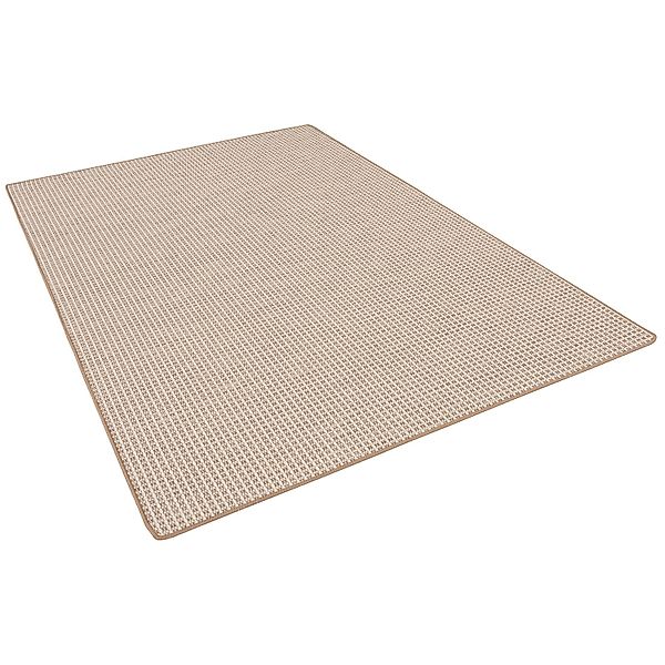 Snapstyle In & Outdoor Teppich Flachgewebe Oslo Beige Creme Karo 200x200cm günstig online kaufen