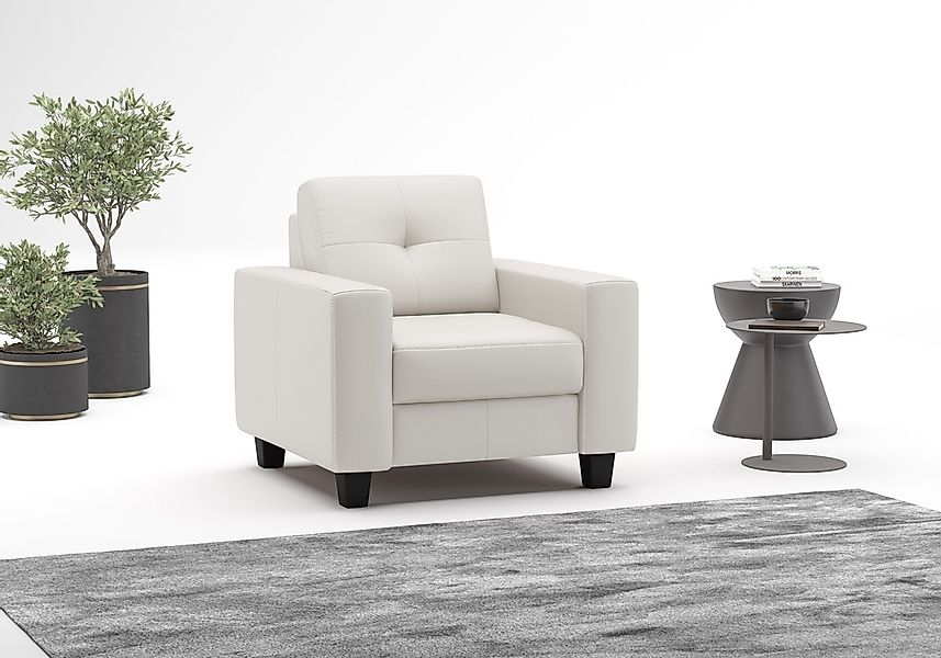 Home affaire Sessel "Varese" Kreuznaht in beige günstig online kaufen