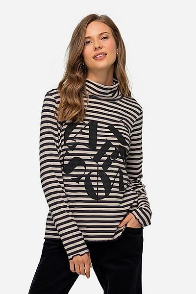 Laurasøn Longsleeve Ringelshirt Laurason Motiv Rollkragen Langarm günstig online kaufen