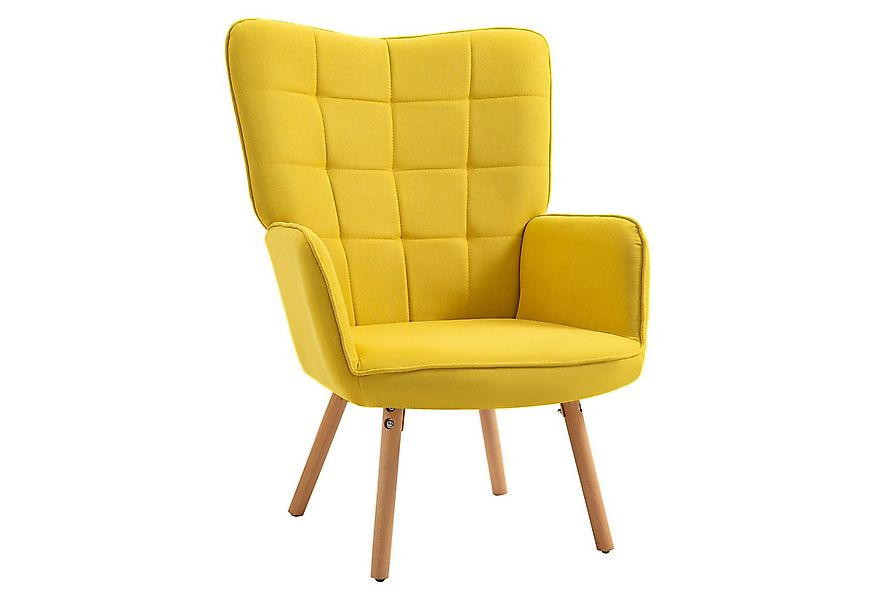 HOMCOM Relaxsessel Ohrensessel mit Armlehne, Holzrahmen (Sessel, 1-St., Lou günstig online kaufen