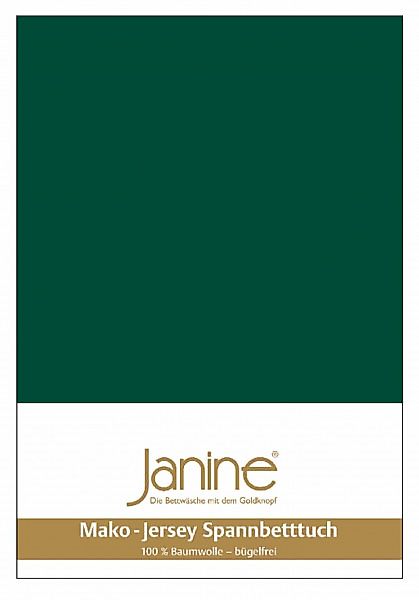 Janine Janine Spannbetttuch Mako-Feinjersey 5007 waldgrün (677) Größe:  150 günstig online kaufen