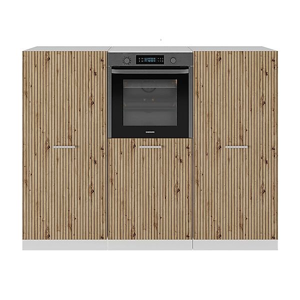 Vicco R-Line Küchenblock Artisan Eiche/Weiß 180 cm ohne Arbeitsplatte günstig online kaufen