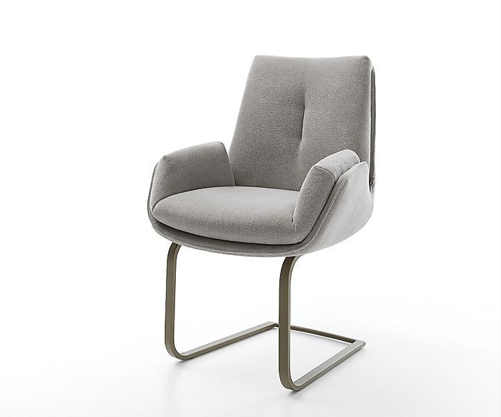 Freischwinger Clea-Flex Strukturstoff Soft Grau Freischwinger flach Effektf günstig online kaufen