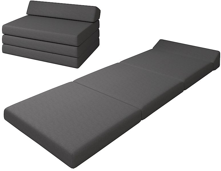 Klappmatratze Premium Klappmatratze mit Kopfteil, sunnypillow, günstig online kaufen
