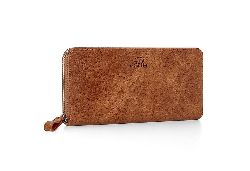 Brown Bear Geldbörse Conny aus Echtleder mit umlaufendem Reißverschluss, mi günstig online kaufen