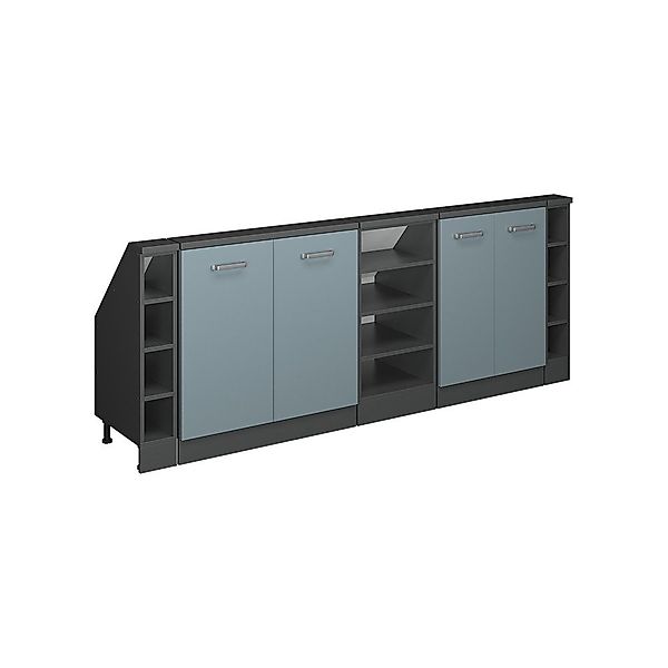 Vicco Unterschrank R-Line, Blau-Grau/Anthrazit, 215 cm günstig online kaufen