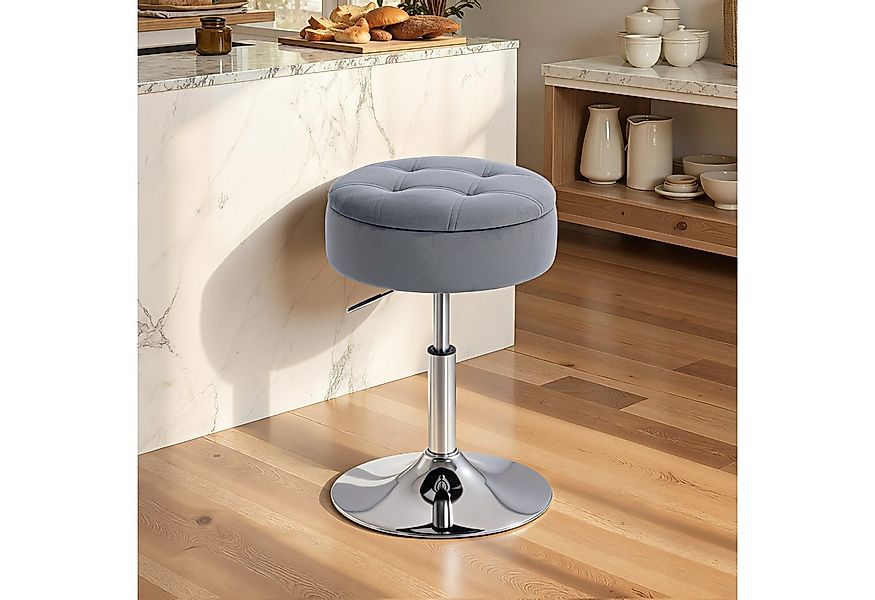 HOMCOM Barhocker Stoffbezug, höhenverstellbar, drehbar (Küchenhocker, 1 St. günstig online kaufen