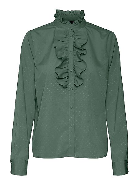 VERO MODA Gerüschtes Hemd Damen Grün günstig online kaufen