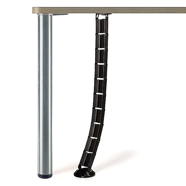 SOTECH Schreibtisch Kabelkanal Eckig 62 x 25 mm Schwarz günstig online kaufen