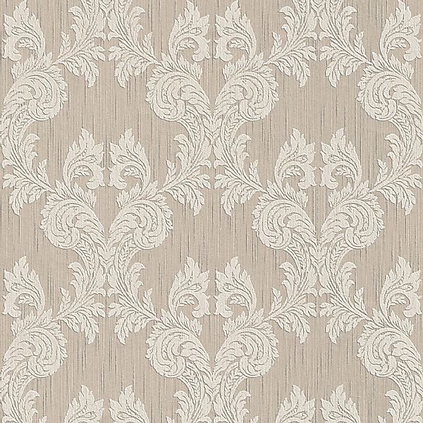 PROFHOME 956301-GU Textiloptik Tapete Barock Matt Beige 0,53 m x 10,05 m 5, günstig online kaufen