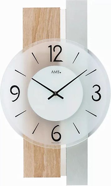 AMS Wanduhr »W9554«, Quarzuhr,Holz,Wohnzimmer,Esszimmer,Küche,Arbeitszimmer günstig online kaufen