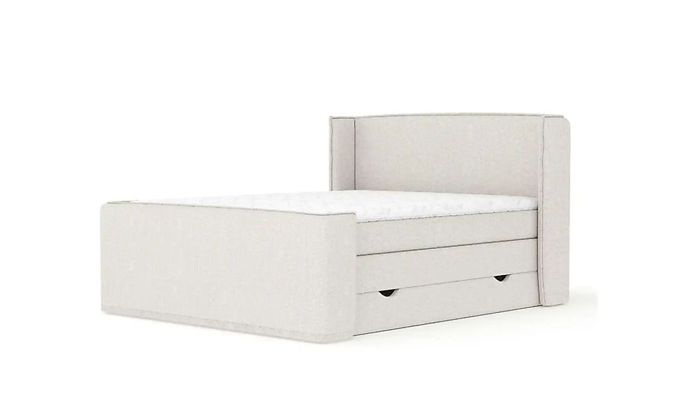Boxspringbett mit Stauraum   ¦ beige ¦ Maße (cm): B: 158 H: 117 Betten > Ko günstig online kaufen