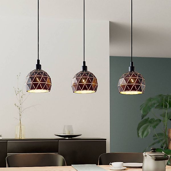 EGLO Hängeleuchte »ROCCAFORTE« E14 1 Stk. Hängeleuchte - L75 x B17 x H110 c günstig online kaufen