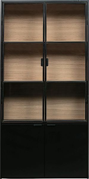 WOOOD Vitrine "Silas", mit Metalltüren, H 200 cm x B 100 cm günstig online kaufen