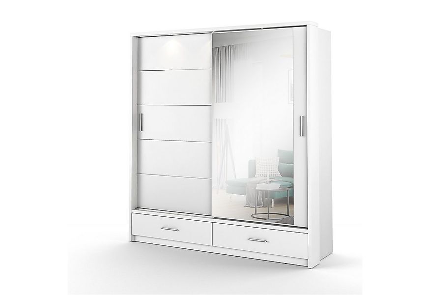 Compleo Kleiderschrank ARTI 05 mit 2 Schubladen, mit Spiegel, Schwebetürens günstig online kaufen
