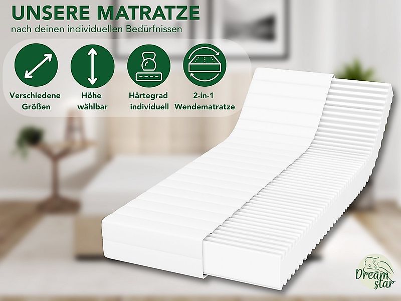 Kaltschaummatratze Simple Flex, 7-Zonen Wendematratze mit zwei Liegeseiten günstig online kaufen