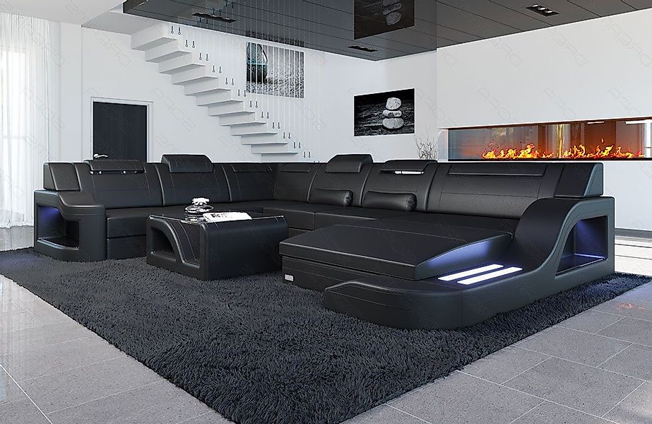 Sofa Dreams Wohnlandschaft XXL Ledersofa Palermo günstig online kaufen