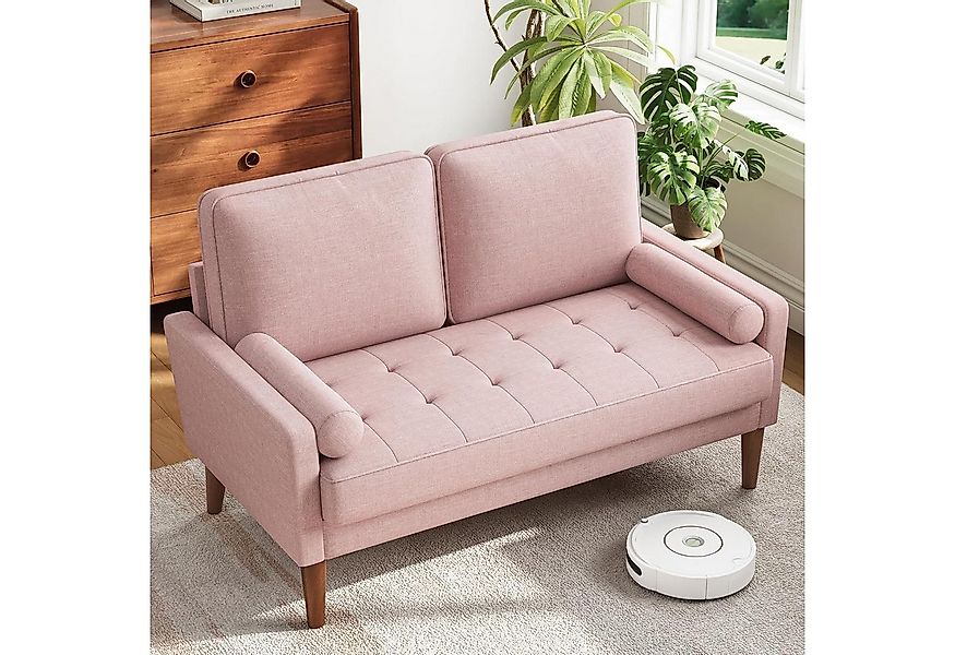 OUNUO 2-Sitzer Sofa 2 Sitzer, Modernes 2er Sofa mit 2 Wurfkissen günstig online kaufen