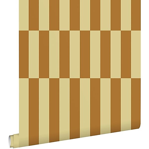 ESTAhome Tapete Streifen Braun und Sandbeige 50 x 900 cm günstig online kaufen