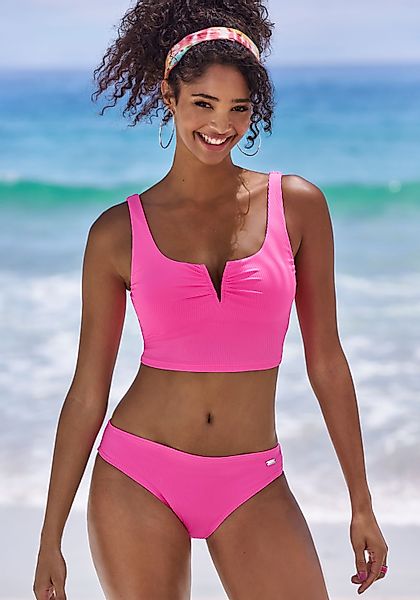 Venice Beach Crop-Bikini-Top "Lucky" mit V-Bügel Detail vorne günstig online kaufen