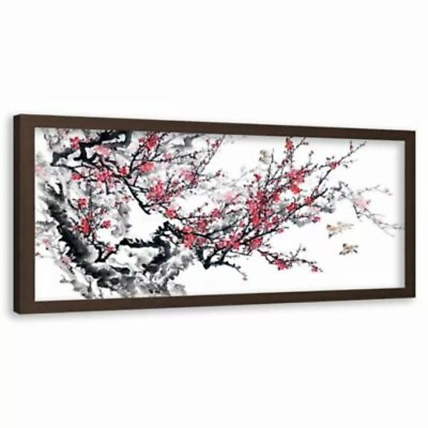 FEEBY® Kunst Kirschblüte Leinwandbilder bunt Gr. 90 x 30 günstig online kaufen