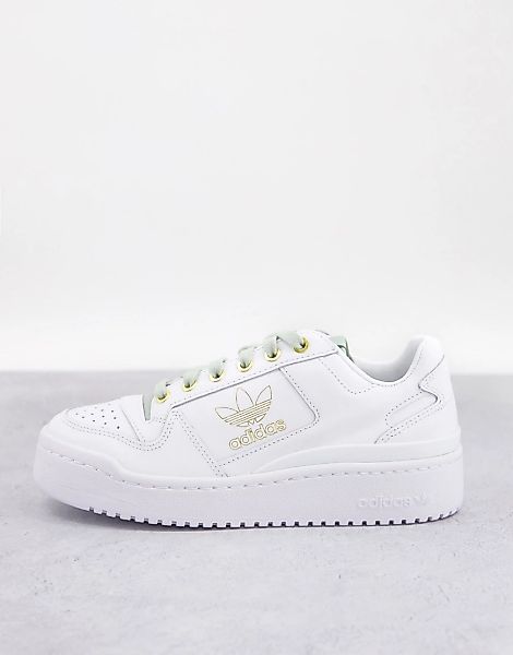 adidas Originals – Forum Bold – Sneaker in Weiß mit matten goldfarbenen Det günstig online kaufen
