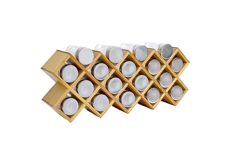 Intirilife Gewürzregal, Set 19-tlg., Küchenregal Set Bambus Gewürzständer m günstig online kaufen