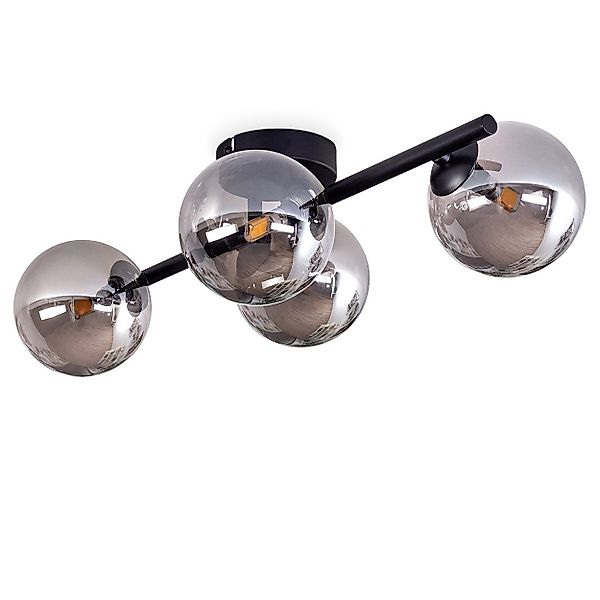 hofstein Deckenleuchte Deckenlampe aus Metall/Glas in günstig online kaufen