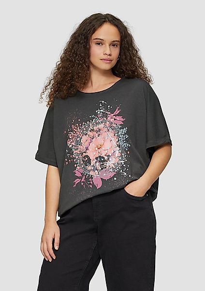 QS Kurzarmshirt Oversize Shirt in gewaschener günstig online kaufen