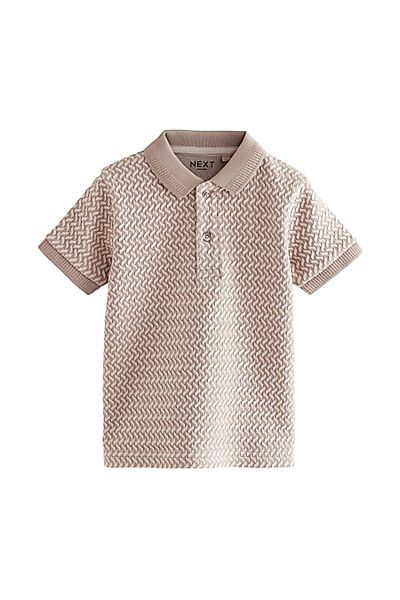 Next Poloshirt Strukturiertes Polohemd mit kurzen günstig online kaufen