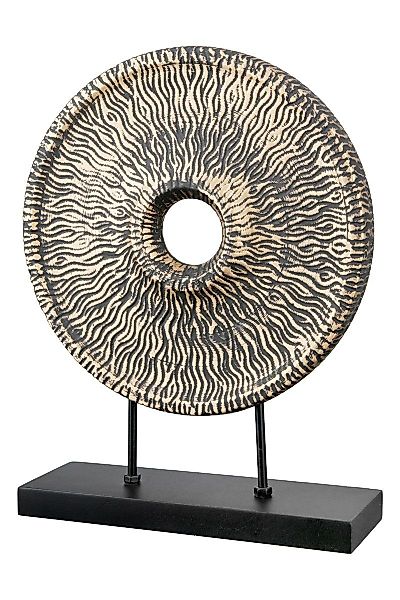 GILDE Dekoobjekt Keramik Skulptur Tiger Schwarz günstig online kaufen