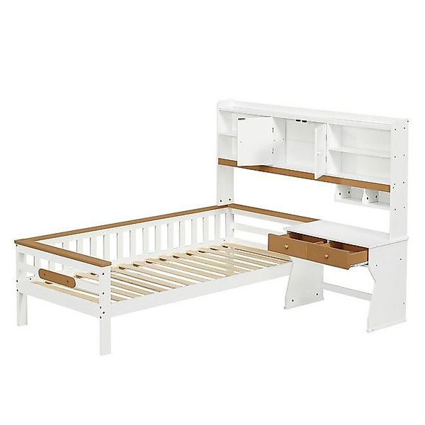 Gotagee Kinderbett Einzelbett 90x200cm Stauraumbett Holzbett Jugendbett mit günstig online kaufen