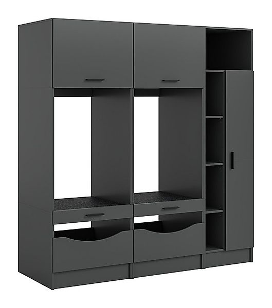 xonox.home Badmöbel-Set Waschmaschinenumbau Set Free 3, anthrazit, 3-teilig günstig online kaufen