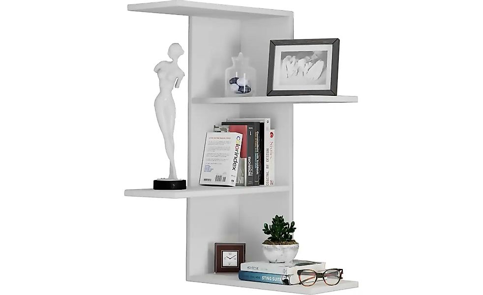 Eckregal  Balos ¦ weiß ¦ Maße (cm): B: 45 H: 77 T: 45.0 Regale > Wandregale günstig online kaufen