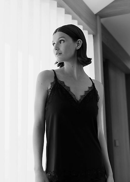 rosemunde Unterhemd "Billie Strap Top" Vintage-Spitzenbesatz an Ausschnitt günstig online kaufen